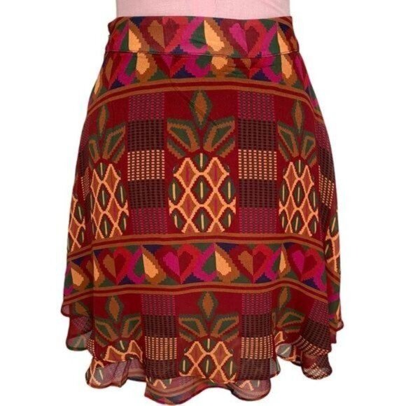 FARM Rio Odalyis Mini Skirt Red Motif Size XS NWT - Picture 3 of 10